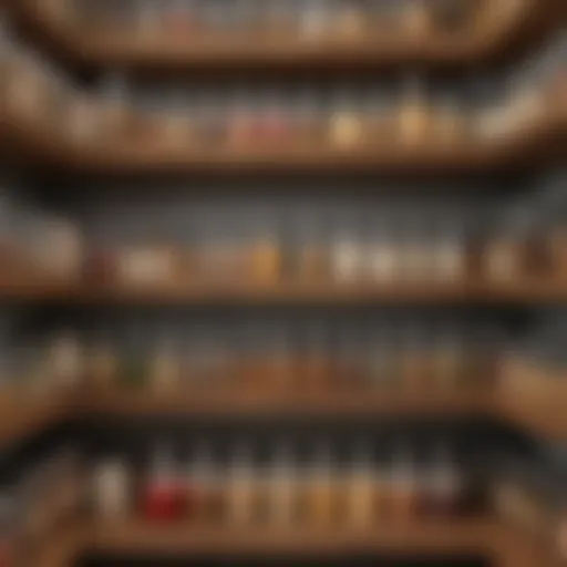 A neatly organized pantry with labeled containers