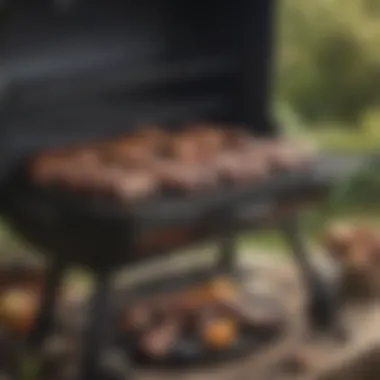 Charcoal grill setup for pork ribs