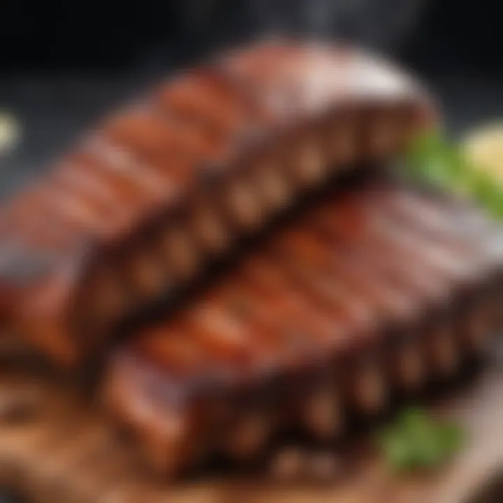 Selection of high-quality pork ribs