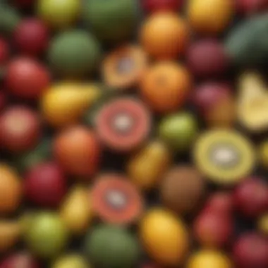 Exotic Fruits: A Global Perspective An assortment of exotic fruits from around the world arranged artistically
