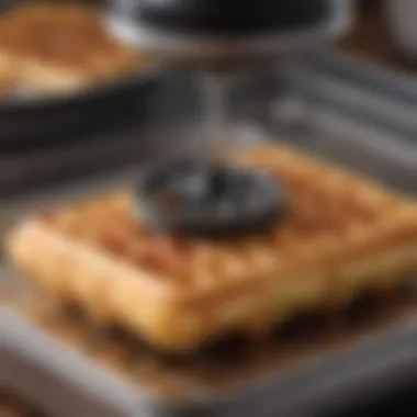 Detailed view of All Clad waffle maker heating element