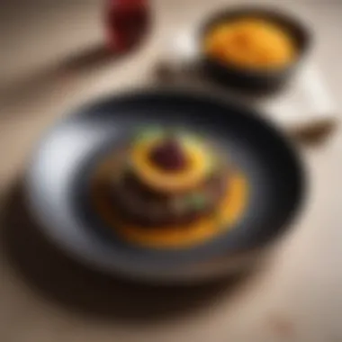 A beautifully plated dish prepared using Analon Nouvelle cookware