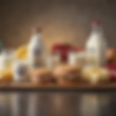 A variety of dairy products that align with the Atkins Diet principles