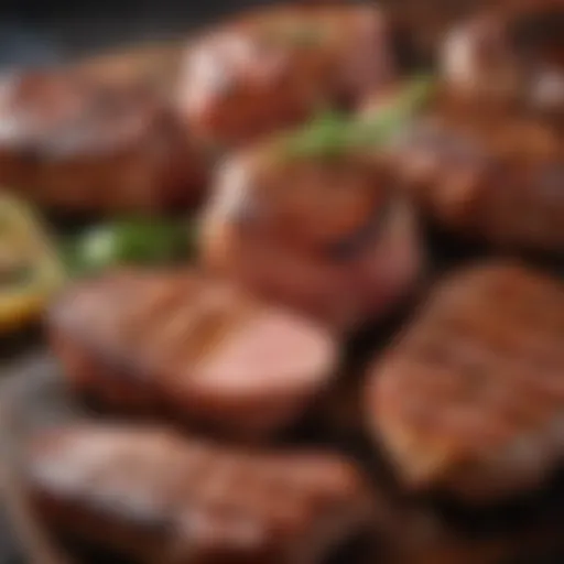 A vibrant assortment of marinated meats ready for grilling