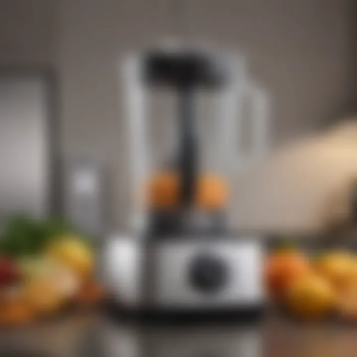 An elegant design of a modern blender and food processor.