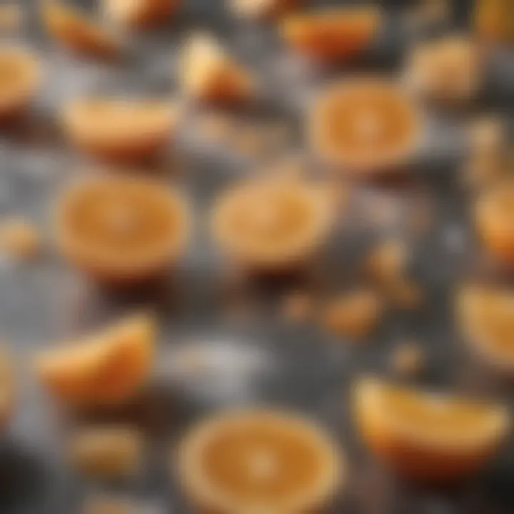 An array of natural deodorizing ingredients like citrus peels and baking soda