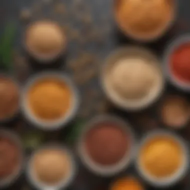 Hearty Grains and Legumes Array A selection of nutritious grains and legumes in bowls