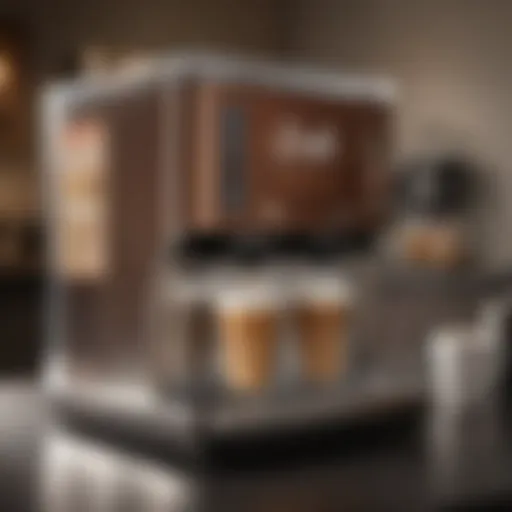 Elegant large coffee dispenser showcasing unique design features