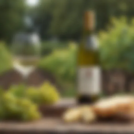 Butter Chardonnay bottle showcased in a serene vineyard setting