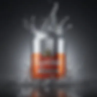 The Elegance of Canned Soda Water Elegant canned soda water with bubbles rising to the top