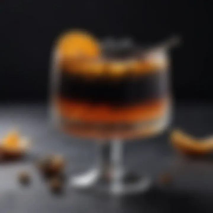 A creative caviar infusion in a sophisticated cocktail