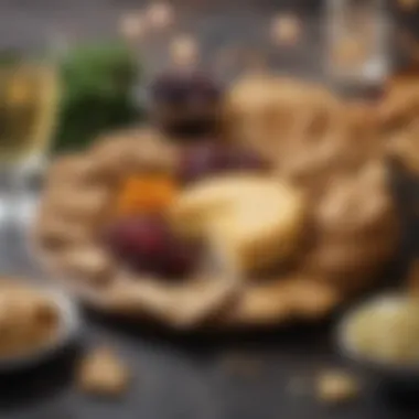Cheese and Crackers for Special Occasions A festive setting showcasing a cheese and cracker platter at a celebration