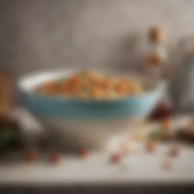 Stylish Ceramic Bowl with Ingredients Stylish ceramic bowl complemented by fresh ingredients