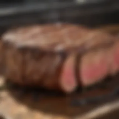 Perfectly Grilled Steak from the Char-Broil Platinum A beautifully grilled steak on the Char-Broil Platinum grill, showcasing grilling perfection.