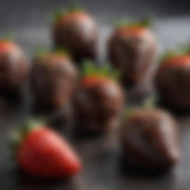 Garnished chocolate covered strawberries with toppings