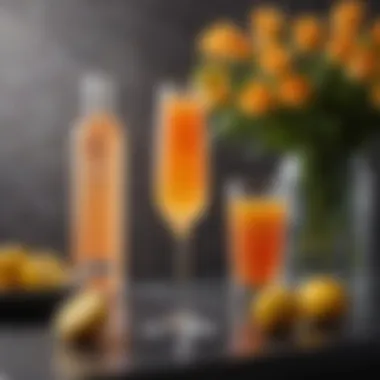 Elegant display of Ciroc Mimosa cocktail