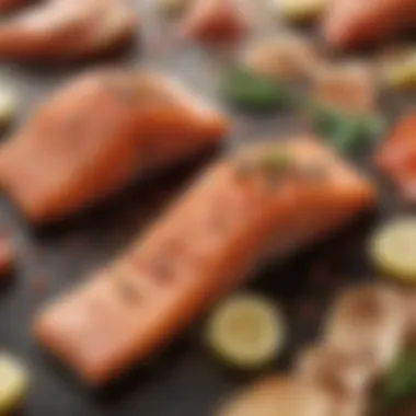 Flavor Enhancement for Salmon A close-up of seasoning options for enhancing the flavor of salmon.