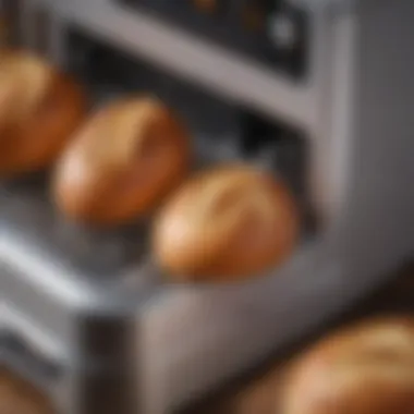 Detailed view of a mini bread making machine showcasing its control panel and features