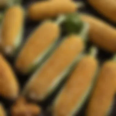 Fresh Harvest: Corn Cobs Awaiting the Grill Fresh corn cobs ready for grilling