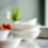 A close-up view of Corelle Enhancements Bowls showcasing their elegant design.