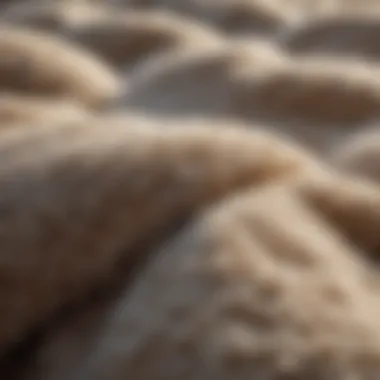 Close-up of the texture and material of Costco's fuzzy blanket