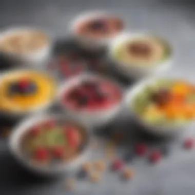Creative Toppings for Enhancement An assortment of unique toppings laid out in small bowls