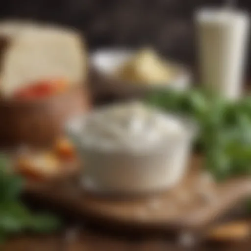 A variety of plant-based ingredients for cream cheese