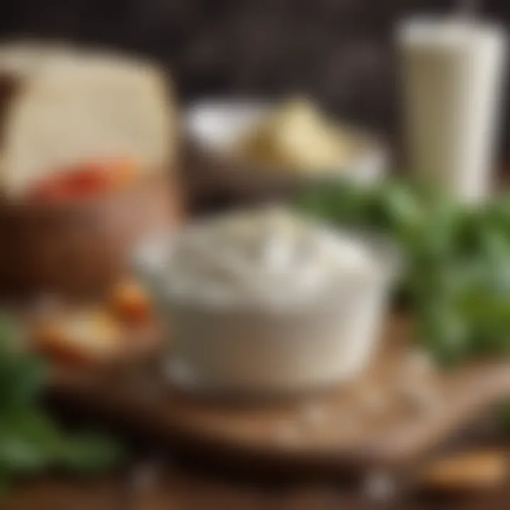 A variety of plant-based ingredients for cream cheese