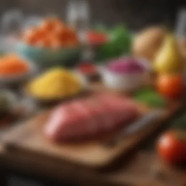 Quality Ingredients for Elevated Dishes Fresh, high-quality ingredients displayed on a cutting board