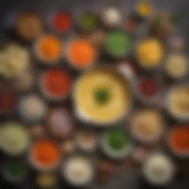 Low-Carb Ingredients for Keto Soup An assortment of low-carb ingredients laid out for soup preparation