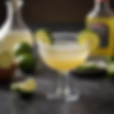 A selection of fresh ingredients used in the margarita recipe