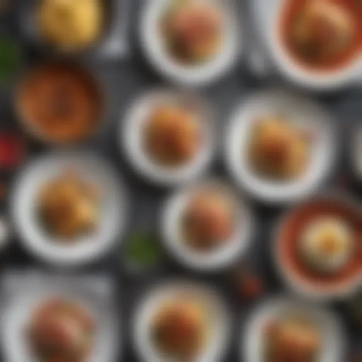 A collage of beautiful dish presentations that inspire culinary creativity