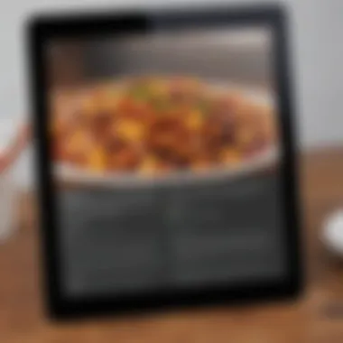 A screenshot of an interactive recipe page with user-friendly navigation