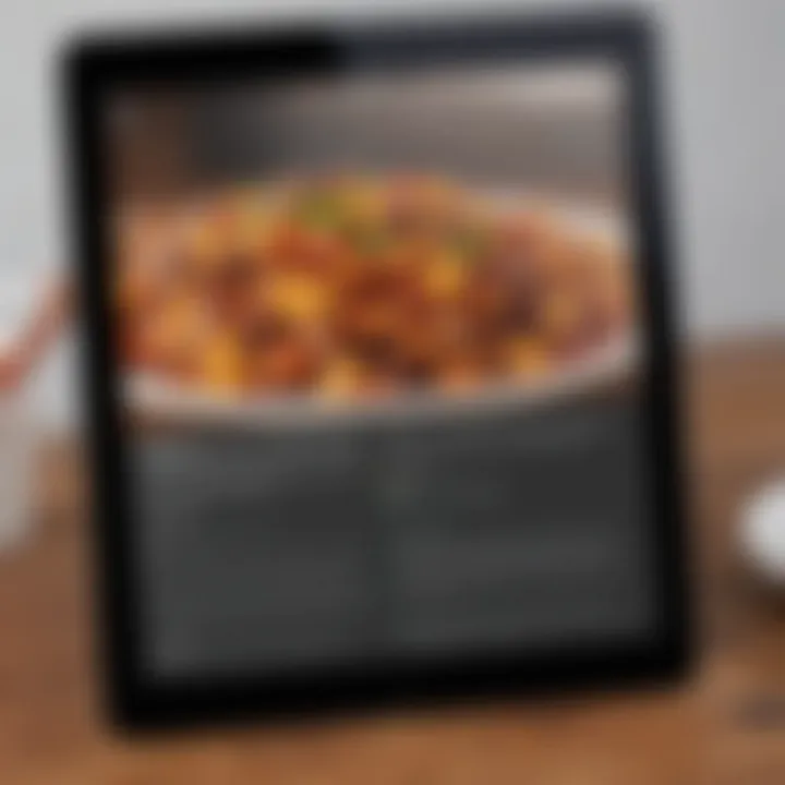A screenshot of an interactive recipe page with user-friendly navigation