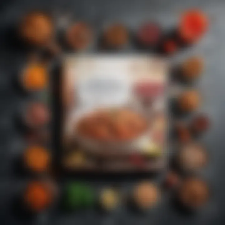 A visually appealing layout of an online cookbook showcasing diverse recipes