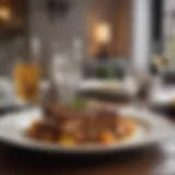 Elegant table setting for dinner