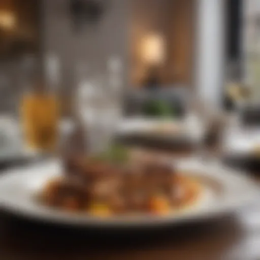 Elegant table setting for dinner