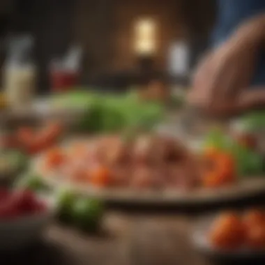 Quality Ingredients at Hand Fresh ingredients arranged for easy access