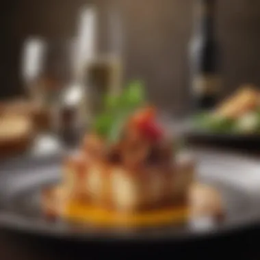 Artfully Plated Cuisine Delicious gourmet dish presented beautifully