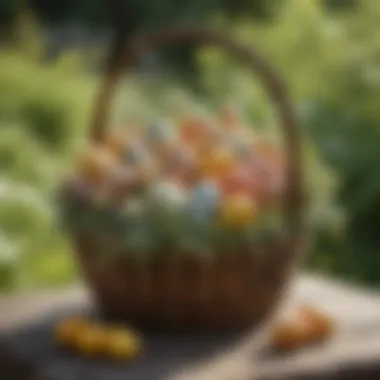 Nature-Inspired Outdoor Basket Outdoor-themed Easter basket with nature-inspired items and accessories