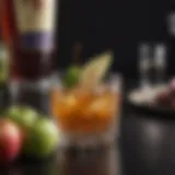 A close-up of a beautifully garnished Crown Royal Washington Apple cocktail with a green apple slice