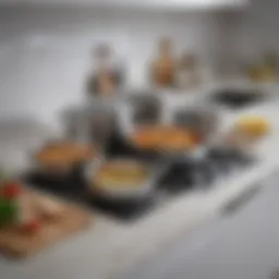 Elegant Cuisinart Multiclad Pro cookware set on a kitchen countertop