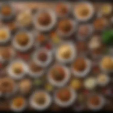 Diverse International Cuisine Spread A diverse spread of international dishes on a table