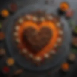 A diverse selection of spices laid out creatively