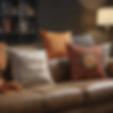 Personalized Comfort: Decorative Throw Pillows Personalized decorative throw pillows on a cozy sofa