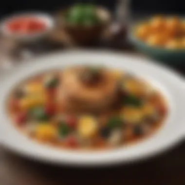 Culinary Excellence in Healthy Eating A beautifully arranged plate of healthy dishes emphasizing culinary practices.