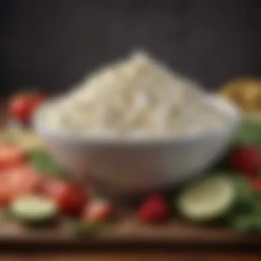 Balancing Your Diet with Fiber Illustration of dietary patterns highlighting fiber-rich foods alongside cottage cheese.