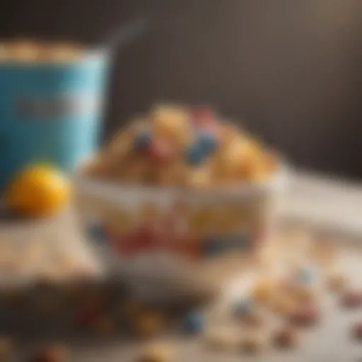 A colorful bowl of Dunkaroos cereal showcasing its fun shapes.