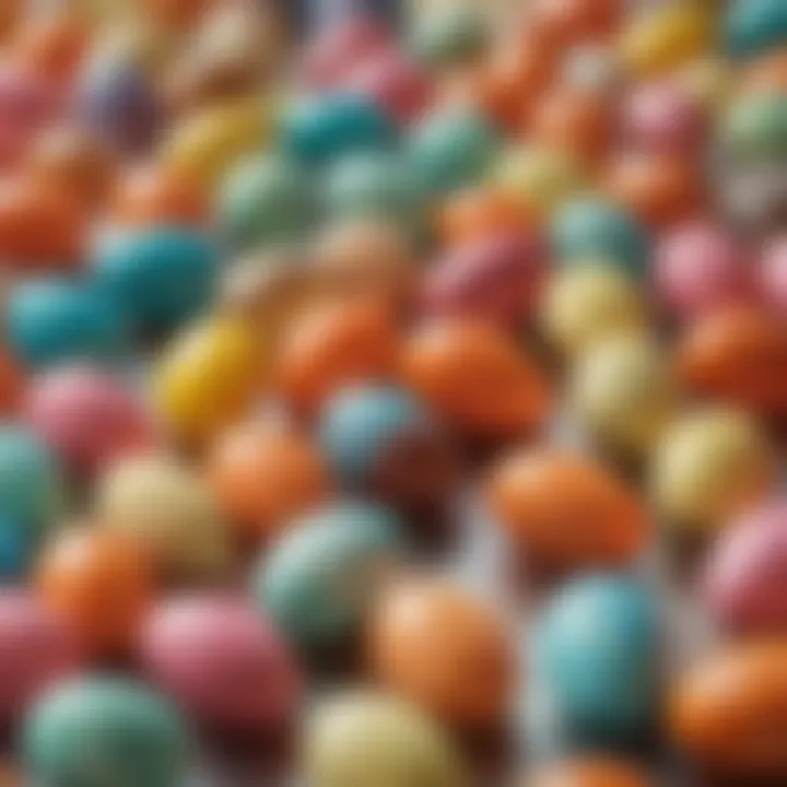 A vibrant display of contemporary Easter candy innovations