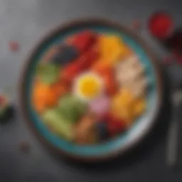 A colorful plate showcasing a variety of foods that promote balance in diet.